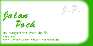 jolan poch business card